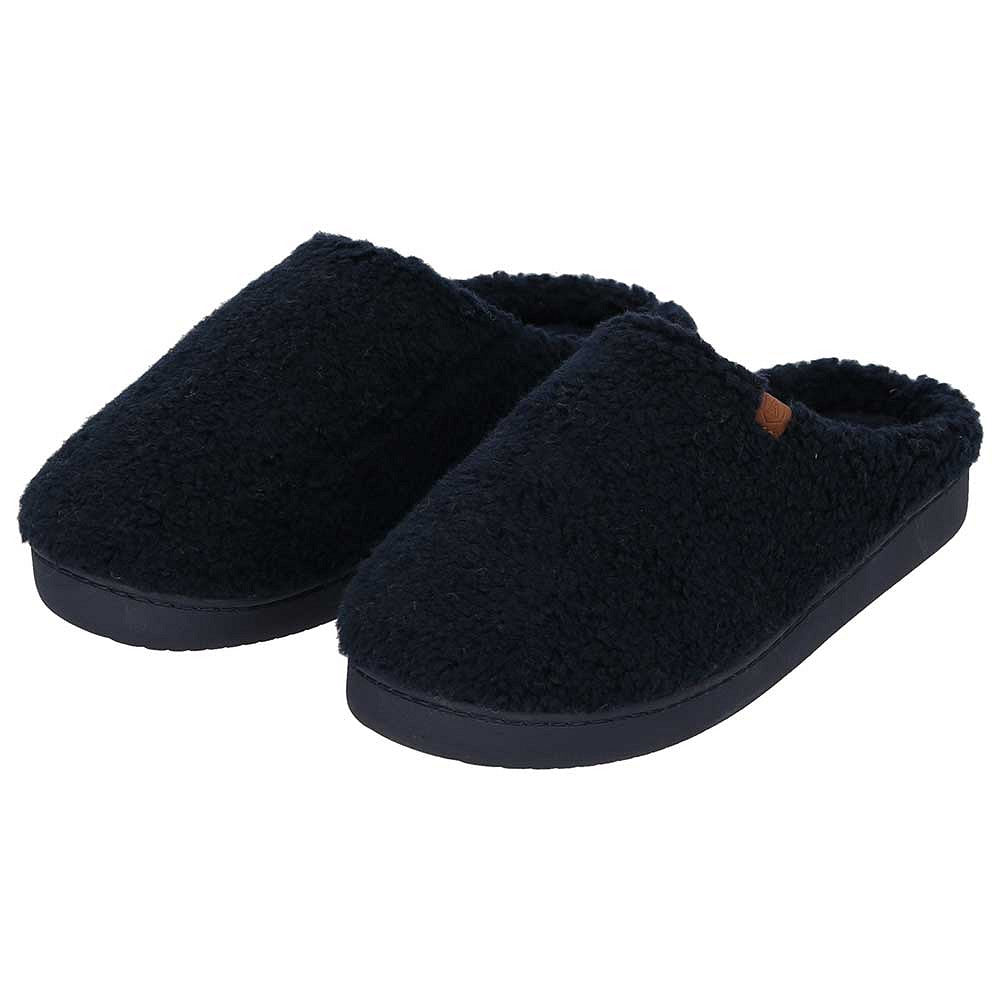 Apollo sloffen heren teddy instap in navy, ander aanzicht