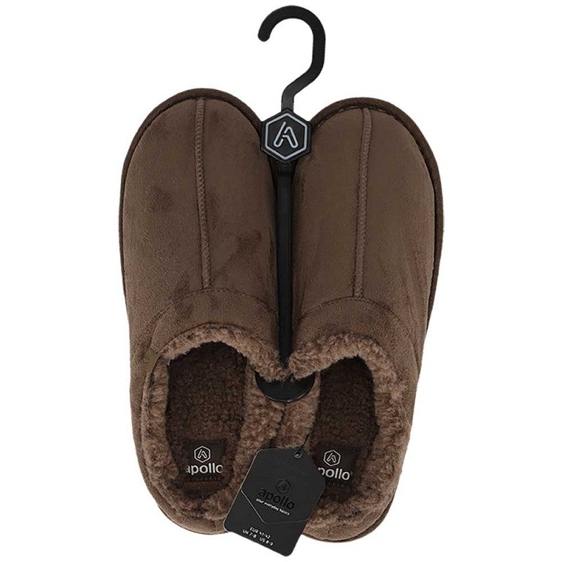 Bovenaanzicht Apollo home slipper heren met hoogwaardige afwerking en comfortabele voering