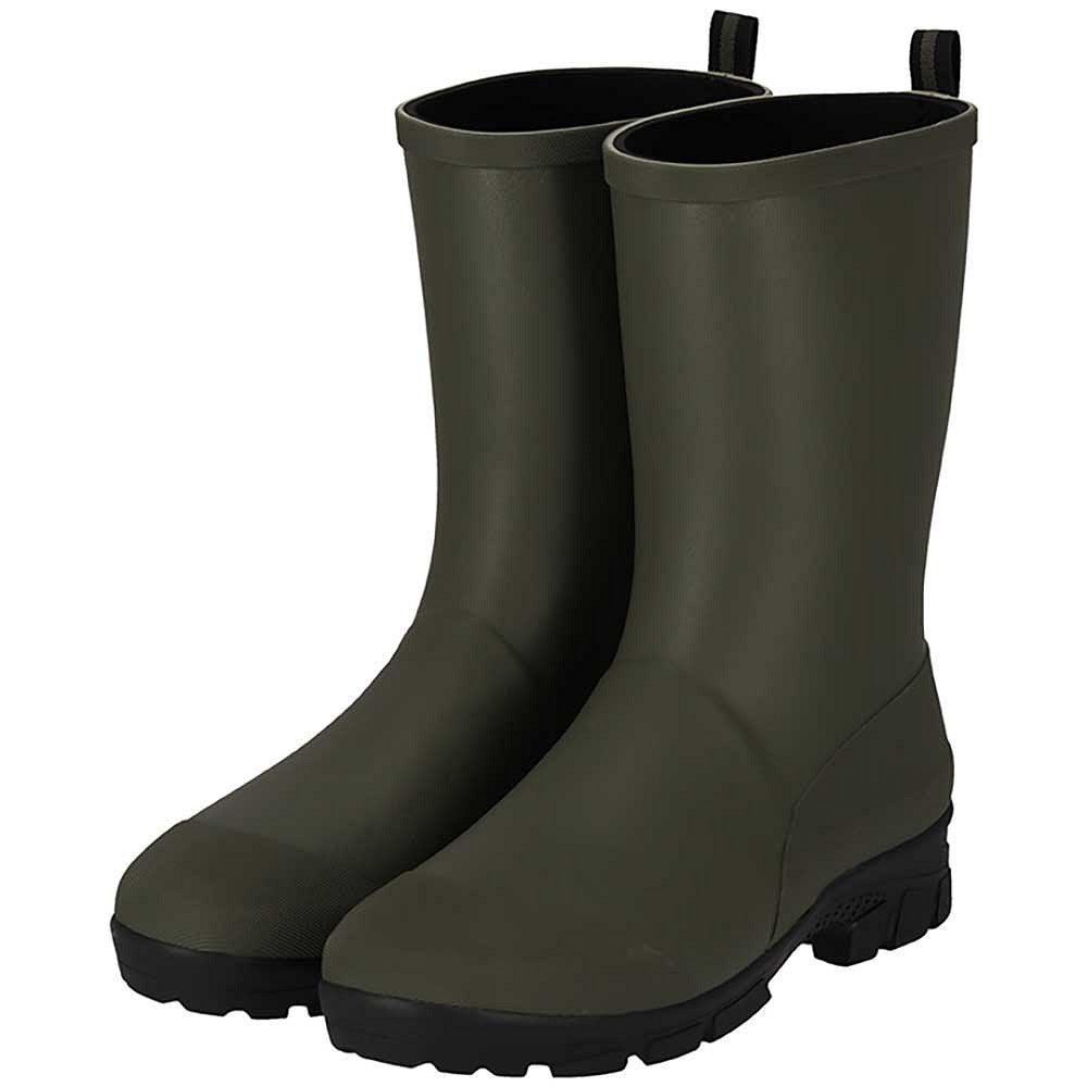XQ heren regenlaarzen rubber - hoog in groen, zijaanzicht