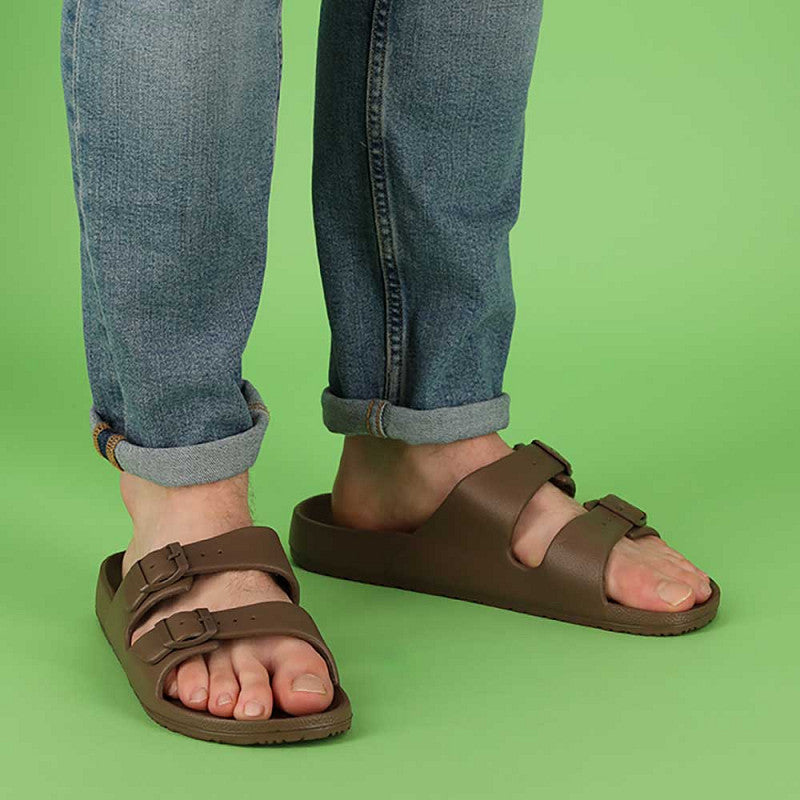 XQ Heren Sandalen Groen/Bruin/Zwart - Stoere Zomersandalen