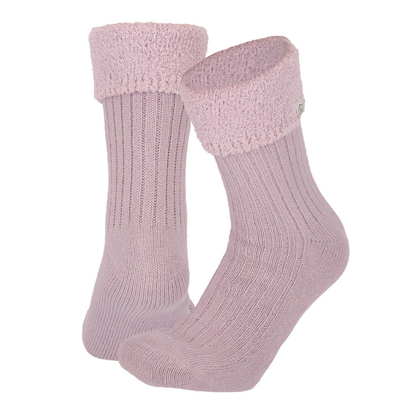 Zijaanzicht Apollo viscose huissokken toont de elastische boord en comfortabele pasvorm