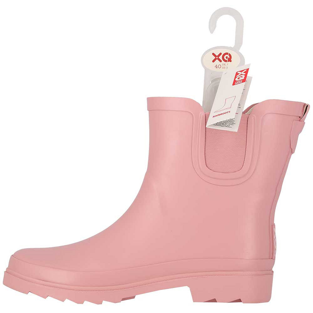 XQ dames chelsea regenlaarzen - effen in roze