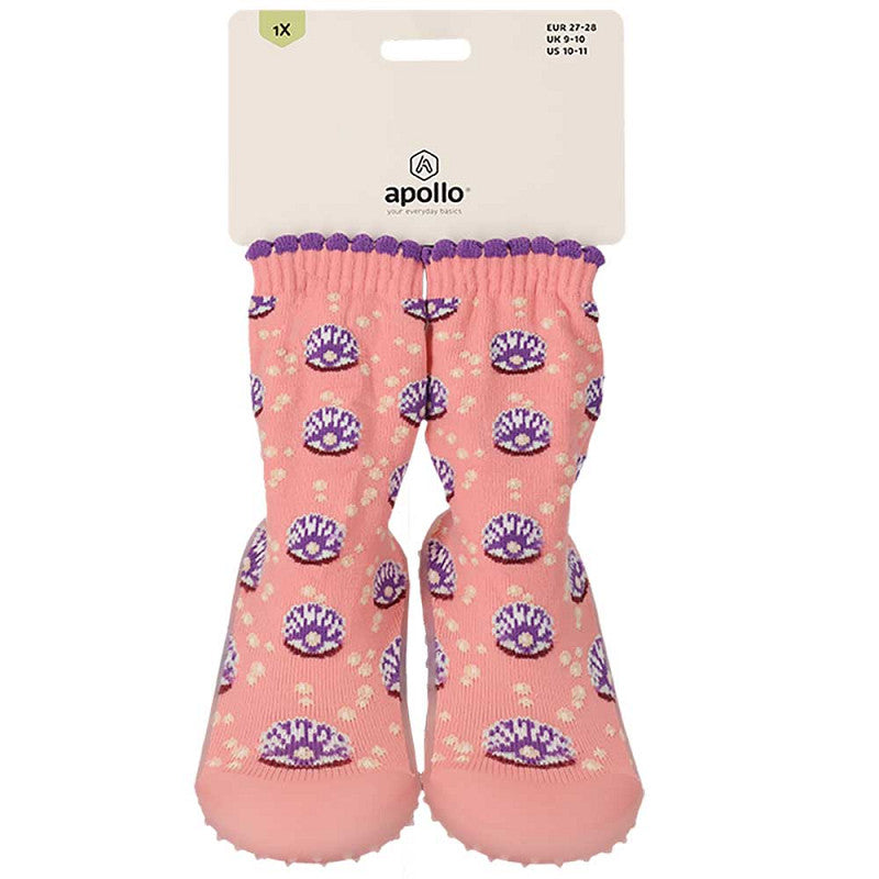 Apollo Kids anti-slip watersokken roze, zijaanzicht