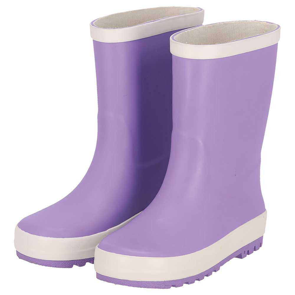 XQ kinder regenlaarzen rubber - effen kleuren in paars, zijaanzicht