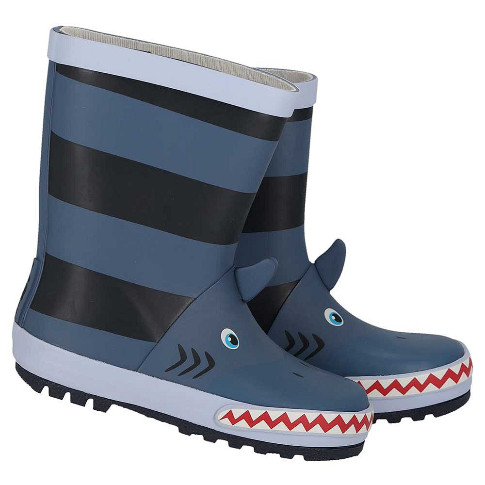 Waterdicht rubber materiaal van XQ kids regenlaarzen haai