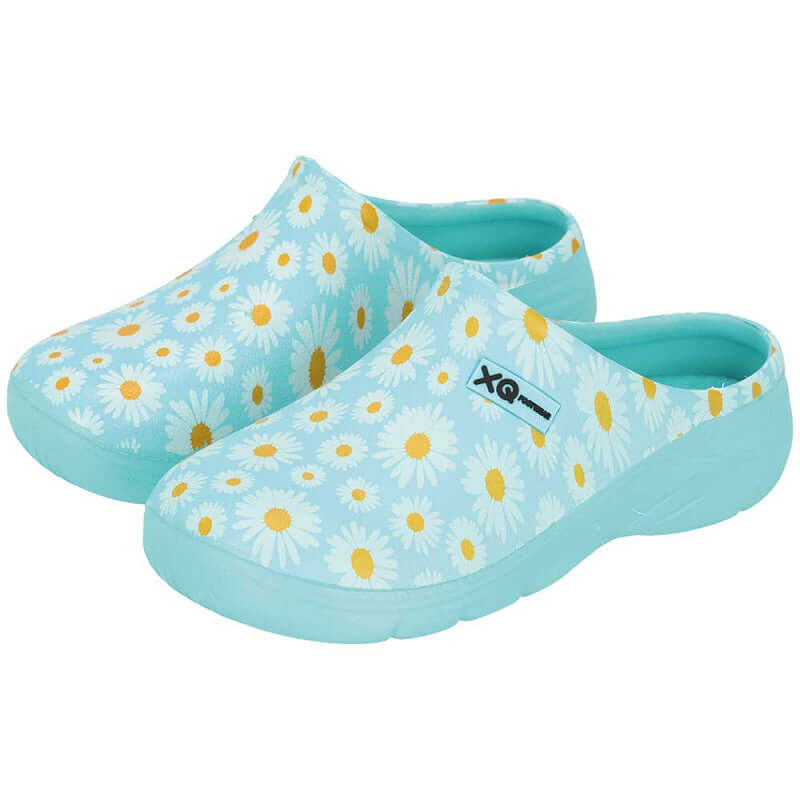 XQ Dames Tuinklompen met Aqua Margrietjesprint – Instapmodel