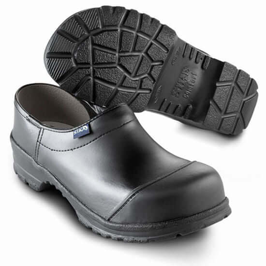 Zwarte Sika 2530 PU klomp met dichte hak en kruipneus voor werk