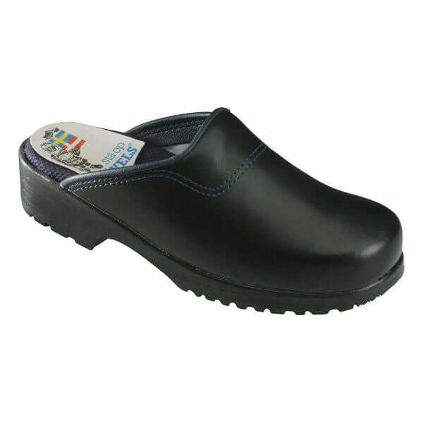 Zwarte Strovels FLEX PU klompen met open hak