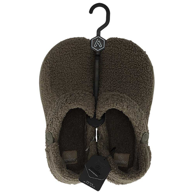 Apollo clogsloffen heren teddy in legergroen