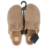 Apollo sloffen heren corduroy met gesp in zand