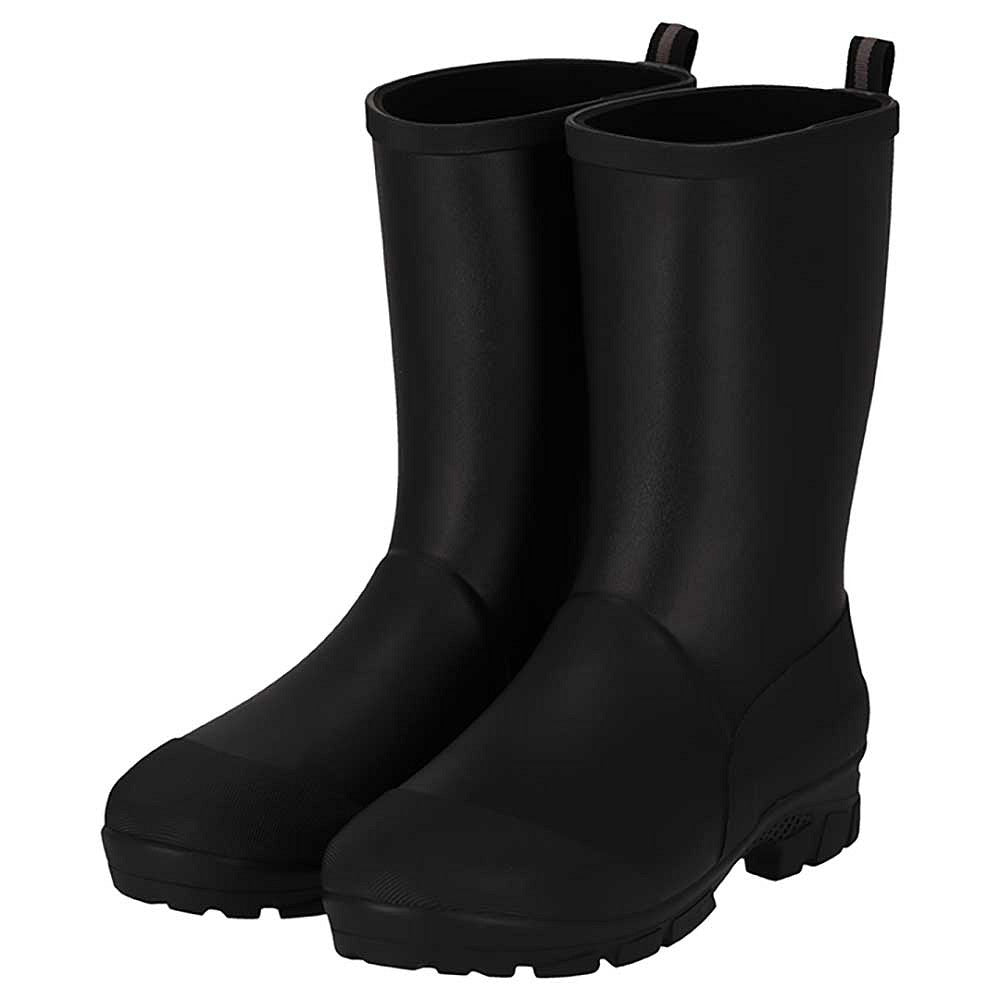 XQ heren regenlaarzen rubber - hoog in zwart, zijaanzicht