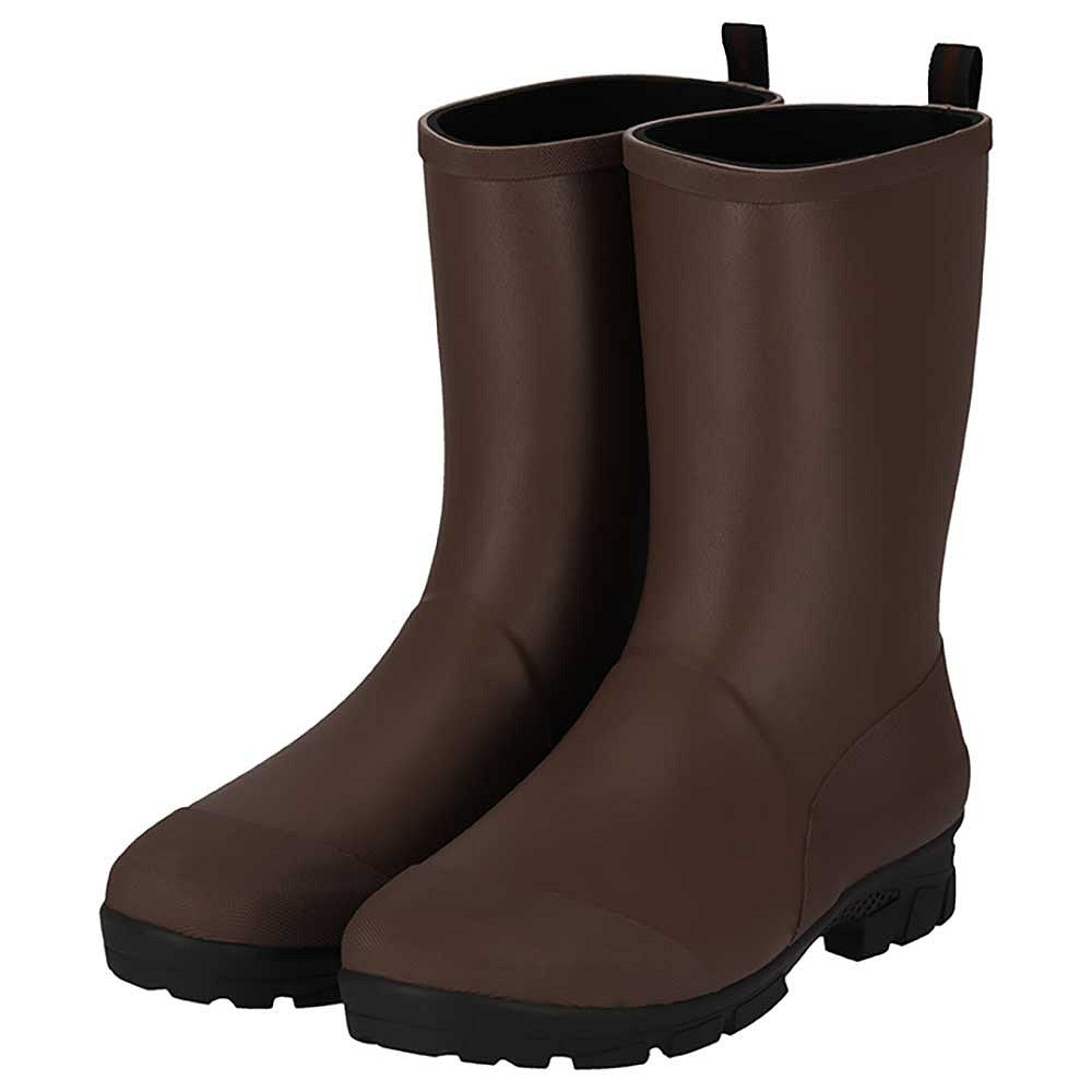 XQ heren regenlaarzen rubber - hoog in bruin, zijaanzicht