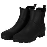 XQ heren regenlaarzen rubber - laag in zwart, zijaanzicht