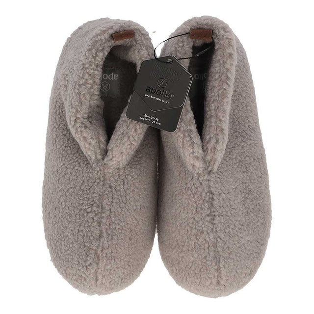 Apollo dames muiltjes teddy in grijs