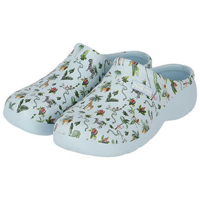 XQ dames tuinklompen safari print - zijaanzicht