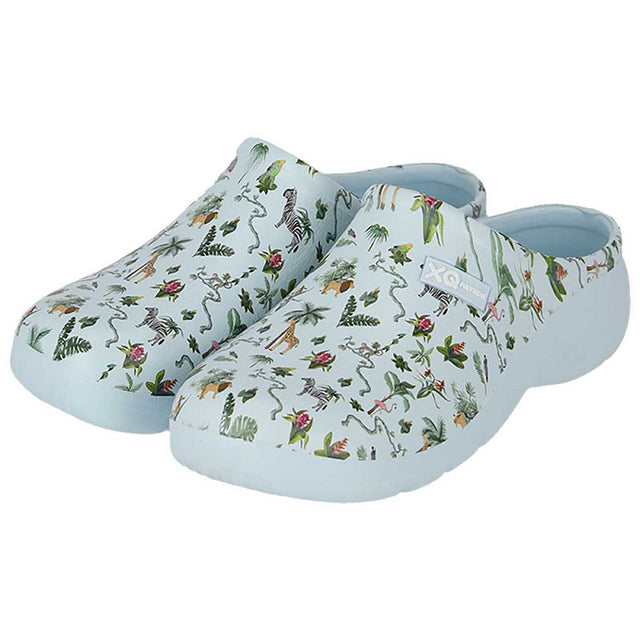 XQ dames tuinklompen safari print - zijaanzicht