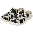 XQ dames tuinklompen met vrolijke koeienprint voor buitenleven liefhebbers