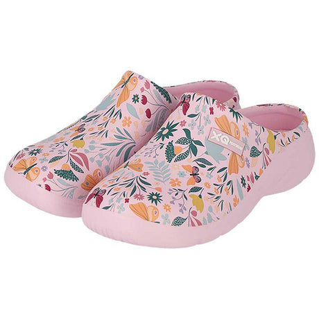 XQ dames klompen met vrolijke vlinderprint, waterdichte tuinklompen voor tuin en buiten