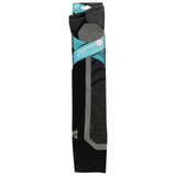 Zijaanzicht Xtreme snowboard sokken blauw toont de hoge schacht en anatomische pasvorm