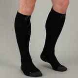 Apollo skisokken volwassenen zwart voordeelverpakking 2 paar met verstevigde zones