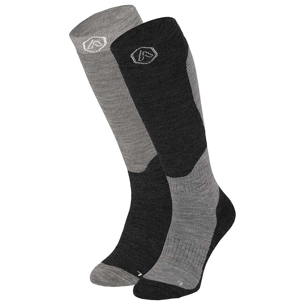 Apollo unisex skisokken grijs met verstevigde hiel en teen
