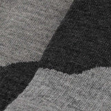 Close-up van gepolsterde zones in Apollo skisokken voor extra comfort