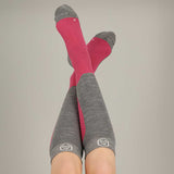 Apollo dames skisokken roze met verstevigde hiel en teen