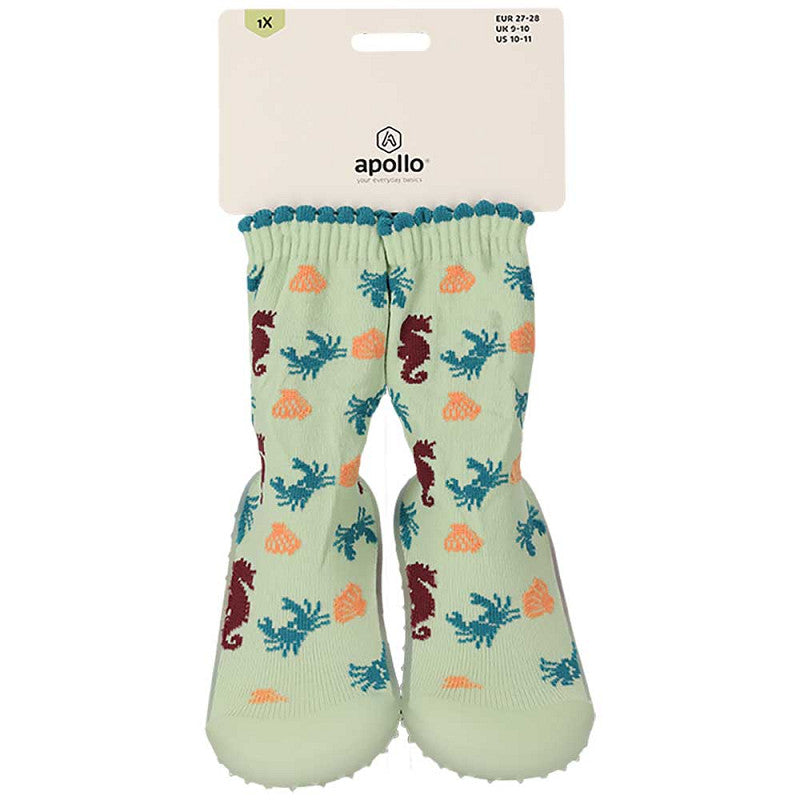 Apollo Kids anti-slip watersokken groen, zijaanzicht