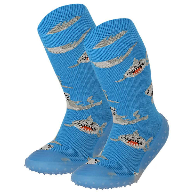 Apollo Kids anti-slip watersokken blauw, zijaanzicht