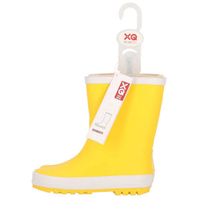 XQ kinder regenlaarzen rubber - effen kleuren in geel