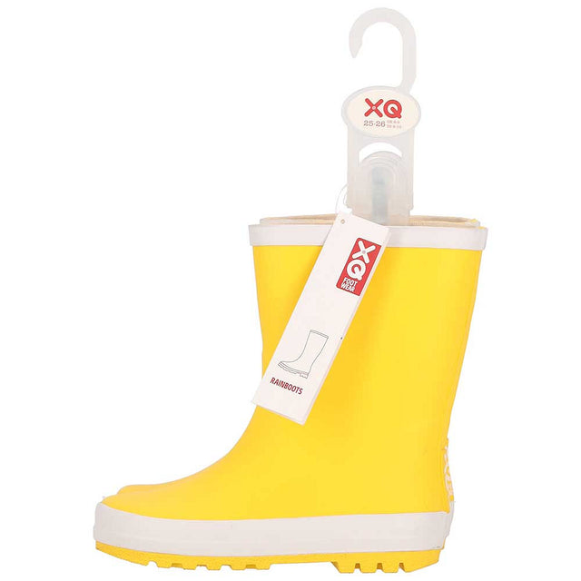 XQ kinder regenlaarzen rubber - effen kleuren in geel