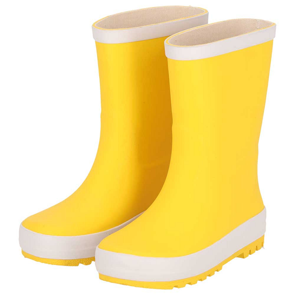 XQ kinder regenlaarzen rubber - effen kleuren in geel, zijaanzicht