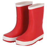 XQ kinder regenlaarzen rubber - effen kleuren in rood, zijaanzicht