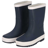XQ kinder regenlaarzen rubber - effen kleuren in navy, zijaanzicht