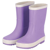 XQ kinder regenlaarzen rubber - effen kleuren in paars, zijaanzicht