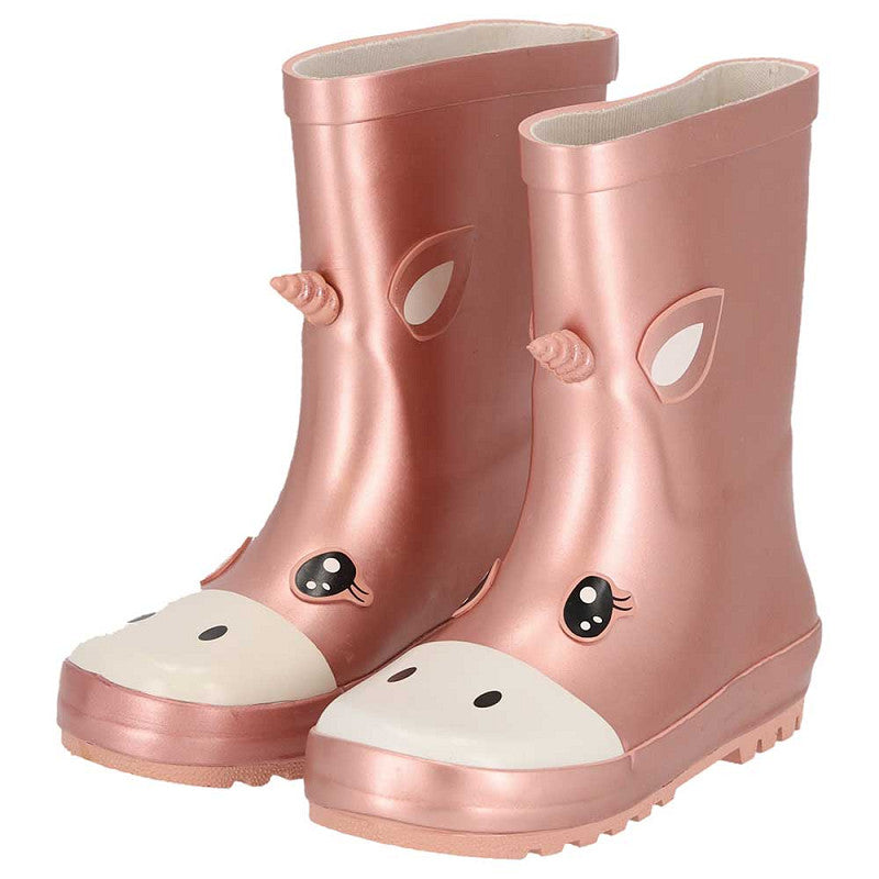 XQ Kids Rubber Regenlaarzen Unicorn Roze