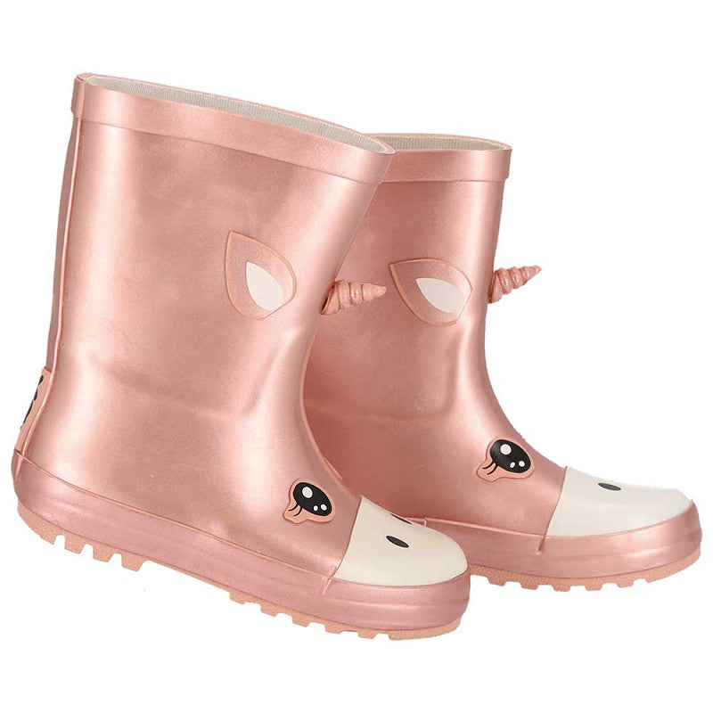 Waterdicht rubber materiaal van XQ kids regenlaarzen unicorn