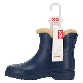 XQ kinder chelsea regenlaarzen met teddyvoering in blauw