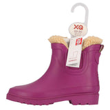 XQ kinder chelsea regenlaarzen met teddyvoering in fuchsia