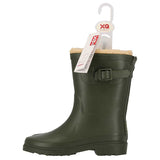 XQ kinder rubberen regenlaarzen groen met voering - waterdichte laarzen voor kinderen