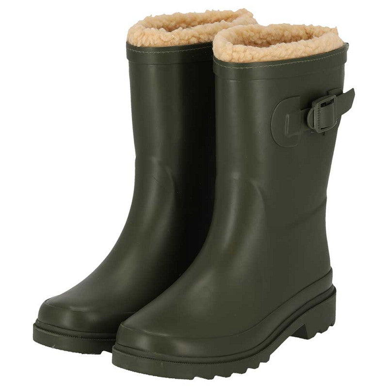 XQ Kinder Regenlaarzen Groen Gevoerd
