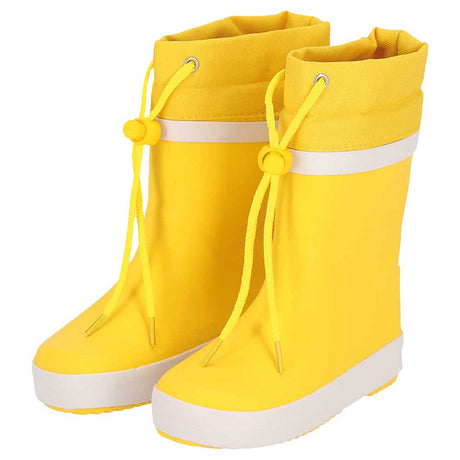 XQ kids rubber regenlaarzen in vrolijk geel voor kinderen