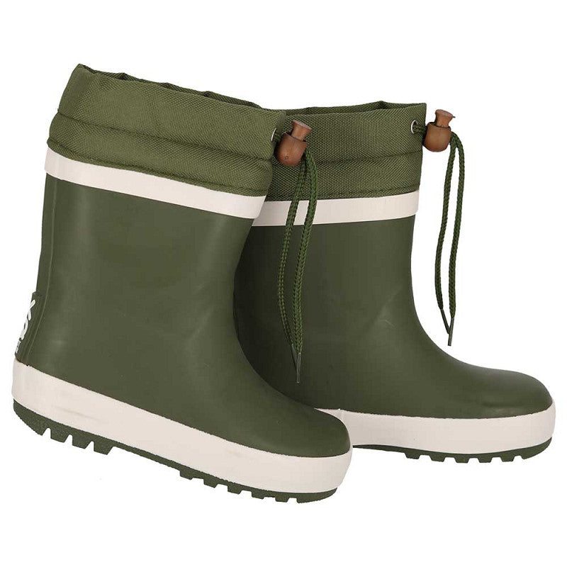 Waterdicht rubber materiaal van XQ kids regenlaarzen khaki