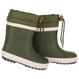 Waterdicht rubber materiaal van XQ kids regenlaarzen khaki