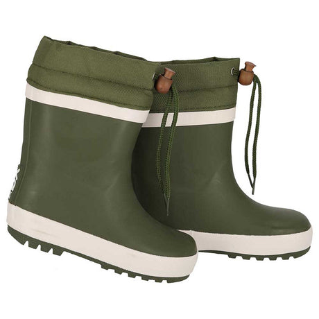 Waterdicht rubber materiaal van XQ kids regenlaarzen khaki