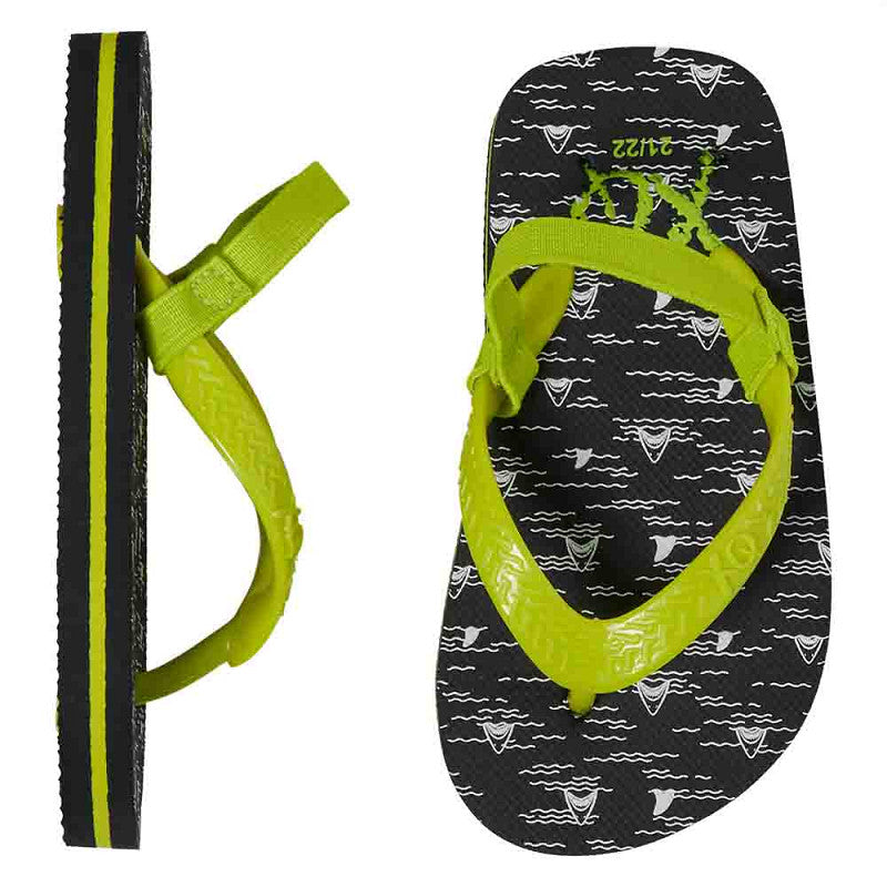 Zijaanzicht XQ jongens slippers met ergonomische pasvorm