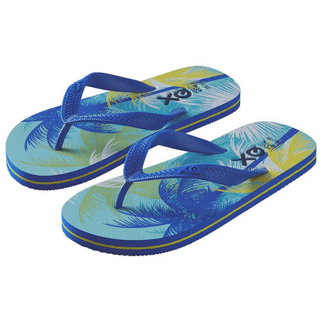 XQ jongens tropische slippers met vrolijke print - comfortabele zomerslippers voor kinderen
