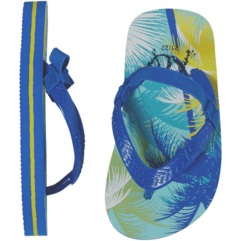 Zijaanzicht XQ jongens tropische slippers met ergonomische pasvorm

