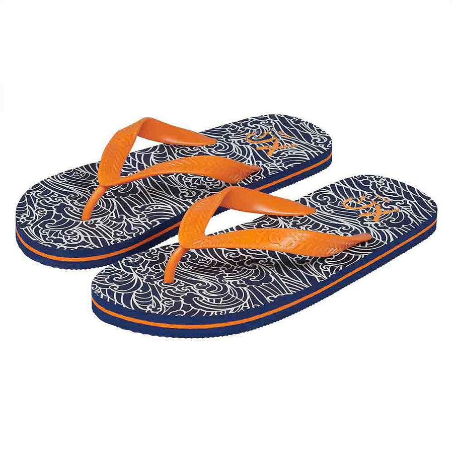 XQ Slippers Blauw-Oranje