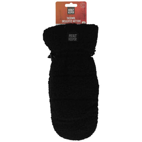 Heatkeeper dameswanten teddy zwart - zachte winterwanten voor dames